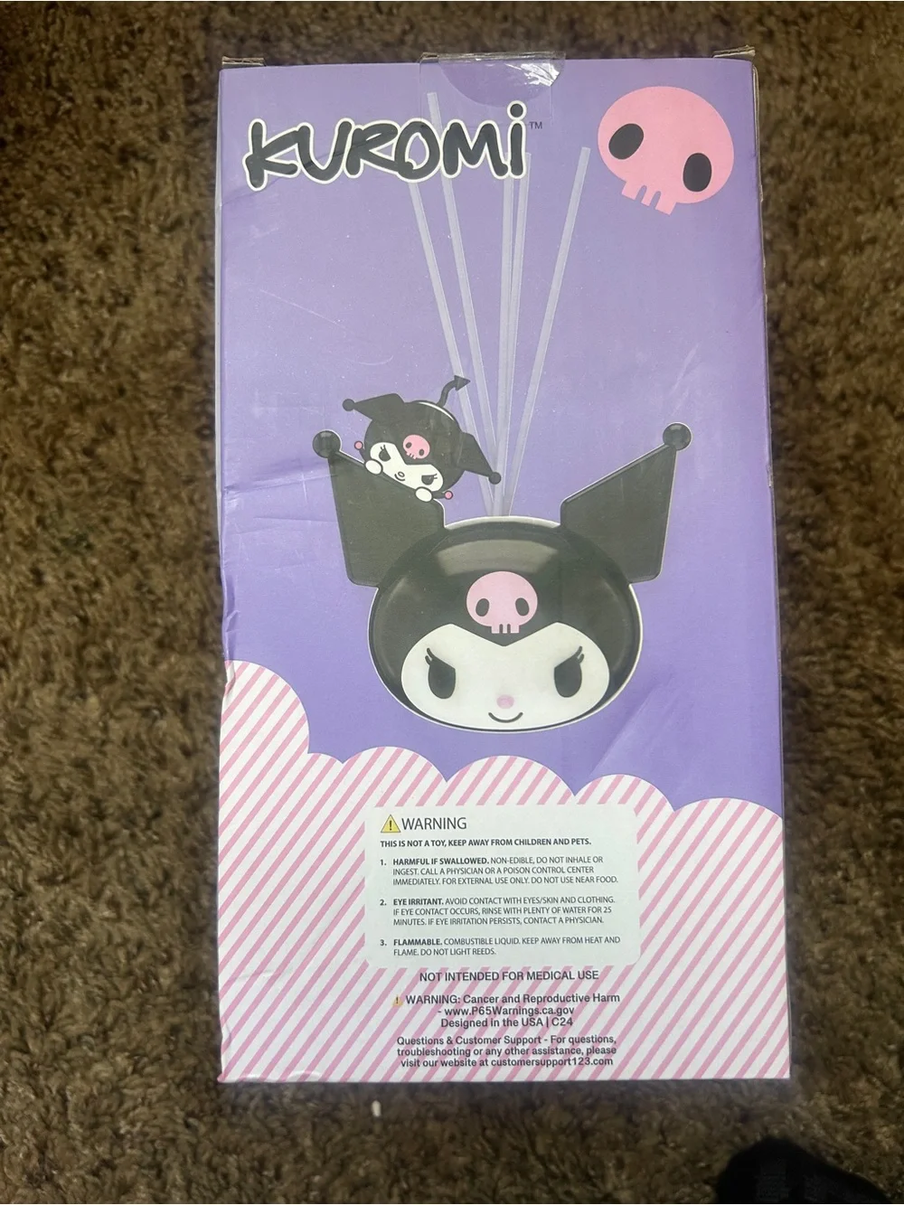 Kuromi Purple Ceramic Reed Diffuser - Peppermint